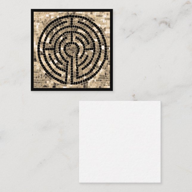 LABYRINTH V 2.5x2.5 Blank Flat Card - Black (Front/Back)