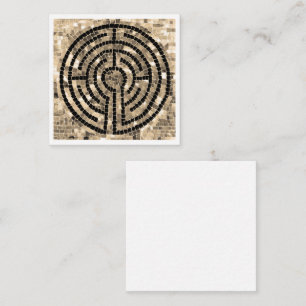 LABYRINTH V 2.5x2.5 Blank Flat Card - White