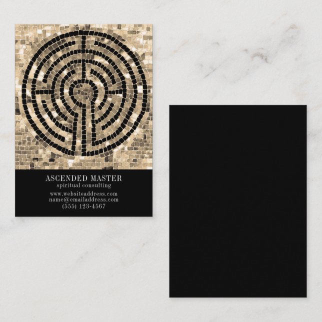 LABYRINTH V 3.5x2.5 Business Card - Black (Front/Back)