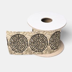 LABYRINTH V 3" Wide Satin Ribbon