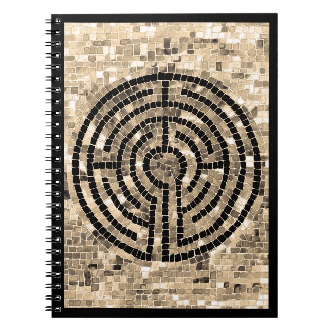LABYRINTH V 6.5x8.75 Spiral Notebook - Black (Front)