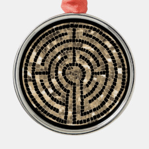 LABYRINTH V Premium Round Ornament