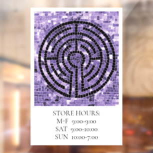 LABYRINTH VI 12x18 Window Cling +Text 