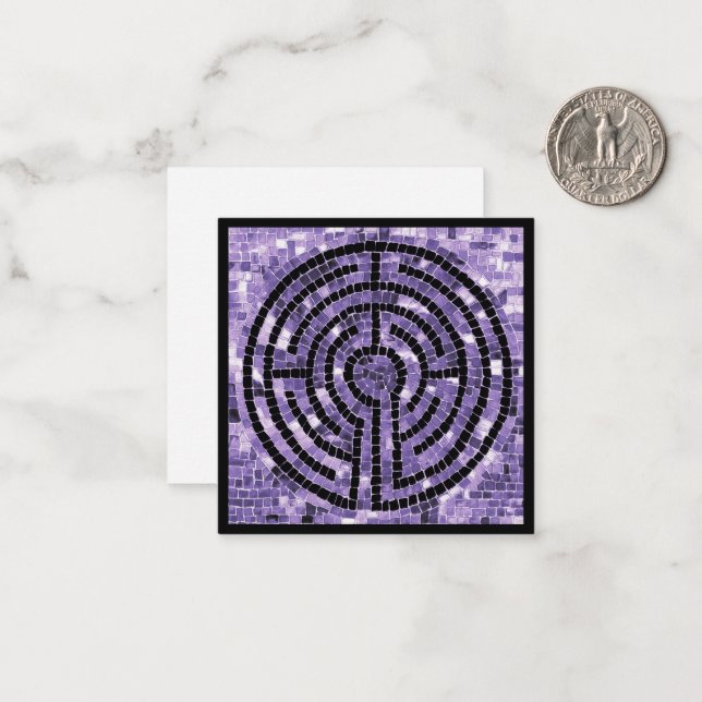 LABYRINTH VI 2.5" Square Flat Card / Black (Front/Back In Situ)