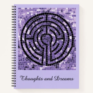 LABYRINTH VI 8.5x11 Notebook + Text Amethyst