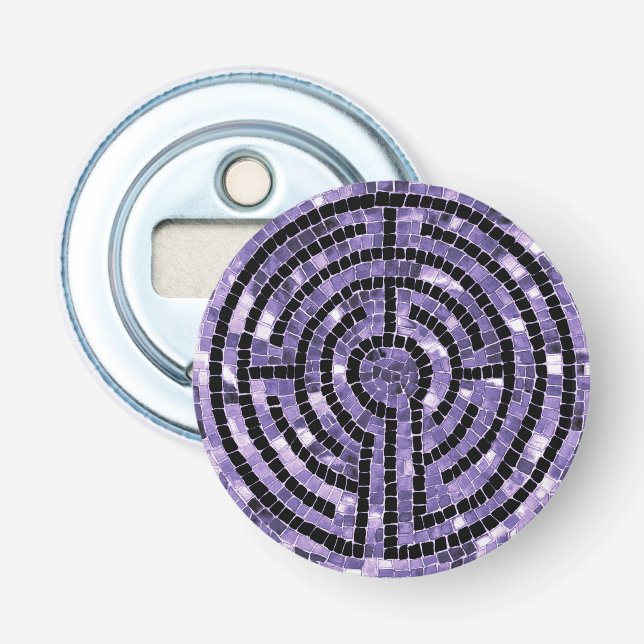 LABYRINTH VI Button Bottle Opener (Front)