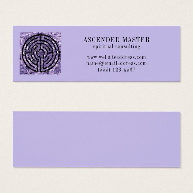LABYRINTH VI Mini Business Card - Amethyst (Front & Back)