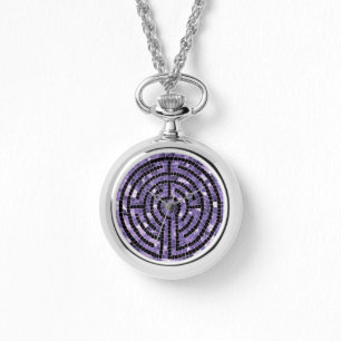LABYRINTH VI Silver Necklace Watch