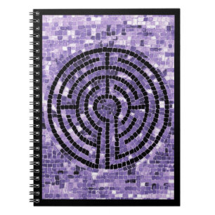 LABYRINTH VI Spiral Notebook - Black