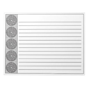 LABYRINTH VII 11"x8.5" Notepad + Lines