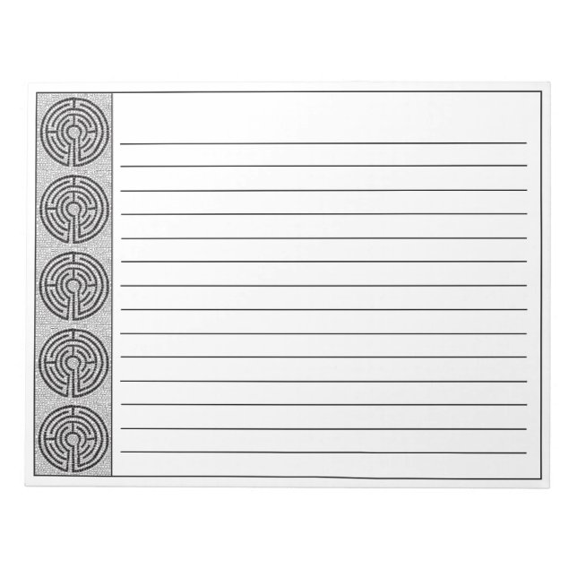 LABYRINTH VII 11x8.5 Notepad + Lines (Front)