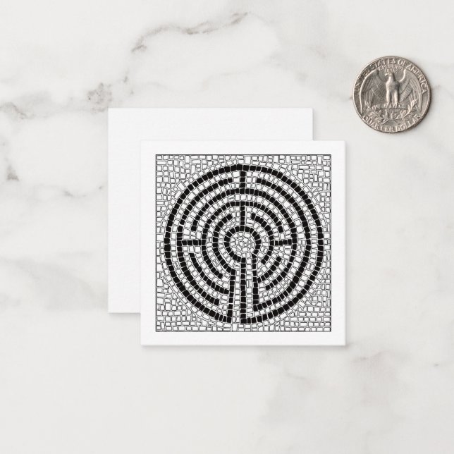 LABYRINTH VII 2.5" Square Flat Card / White (Front/Back In Situ)