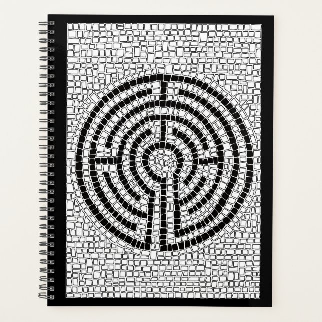 LABYRINTH VII 8.5x11 Planner / Black (Front)
