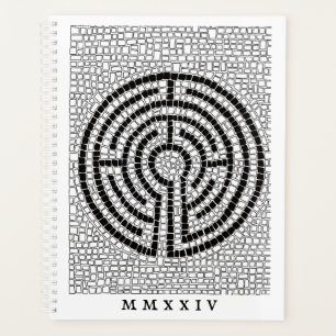 LABYRINTH VII 8.5x11 Planner + Text / White