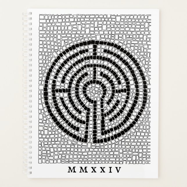 LABYRINTH VII 8.5x11 Planner + Text / White (Front)