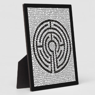 LABYRINTH VII 8x10 Plaque with Easel - Black