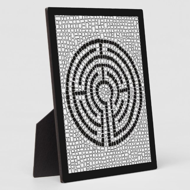 LABYRINTH VII 8x10 Plaque with Easel - Black (Side)