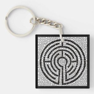 LABYRINTH VII Acrylic Square Keychain