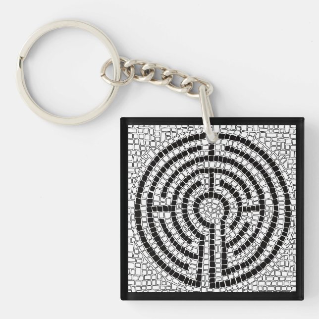 LABYRINTH VII Acrylic Square Keychain (Front)