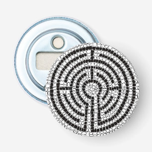 LABYRINTH VII Button Bottle Opener