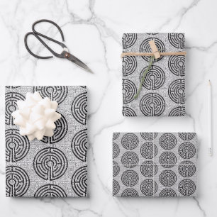 LABYRINTH VII Flat Sheet Wrapping Paper