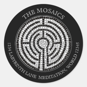 LABYRINTH VII Large Address Envelope Seals - Black