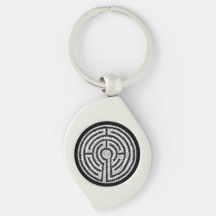 LABYRINTH VII Metal Swirl Keychain