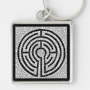 LABYRINTH VII Premium Square Keychain