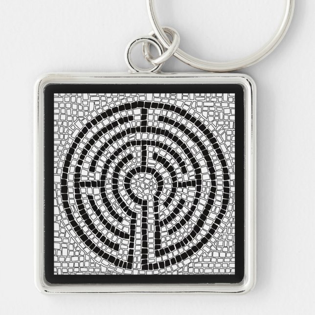 LABYRINTH VII Premium Square Keychain (Front)