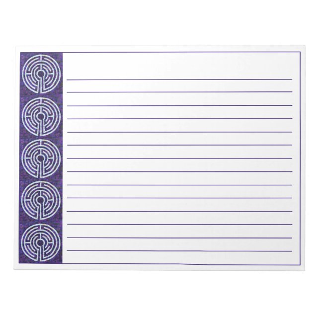 LABYRINTH VIII 11"x8.5" Notepad + Lines (Front)