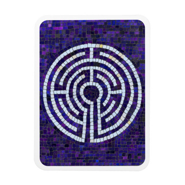 LABYRINTH VIII 3x4 Flexible Magnet - White (Vertical)