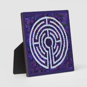 LABYRINTH VIII 5.25 Square Plaque - Violet