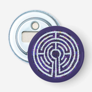 LABYRINTH VIII Button Bottle Opener - Violet