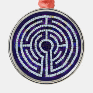 LABYRINTH VIII Premium Round Ornament
