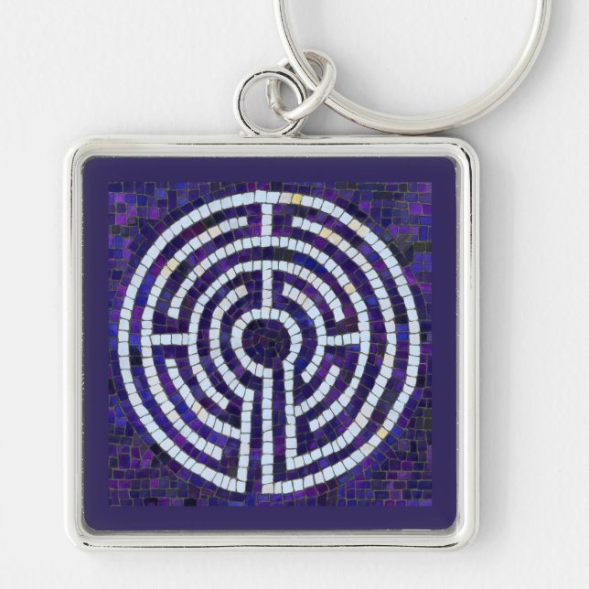 LABYRINTH VIII Premium Square Keychain (Front)