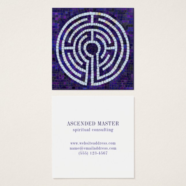 LABYRINTH VIII Square Business Card  (Front & Back)