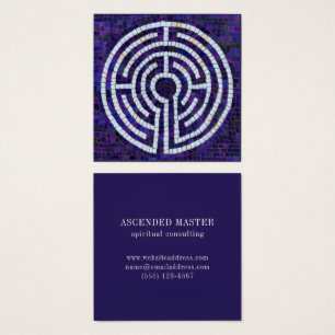 LABYRINTH VIII Square Business Card - Violet
