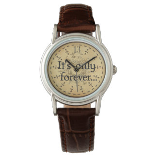 Labyrinth watch, 13 hour clock, It's only forever Watch