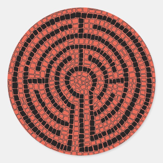 LABYRINTH XII Large Round Stickers (Front)
