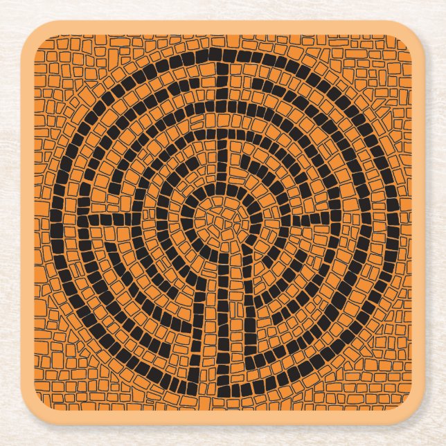 LABYRINTH XIII Square Paper Coasters (Front)