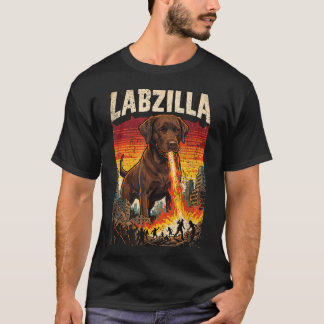 Labzilla Giant Chocolate Labrador Retriever Dog T-Shirt