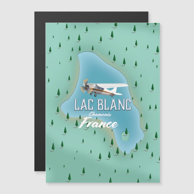 Lac Blanc,Chamonix, france map (Front/Back)