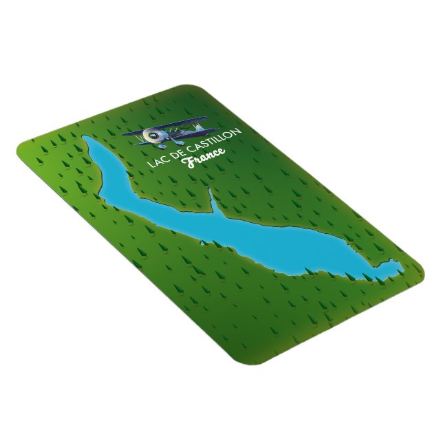 Lac de Castillon France map Magnet (Right Side)