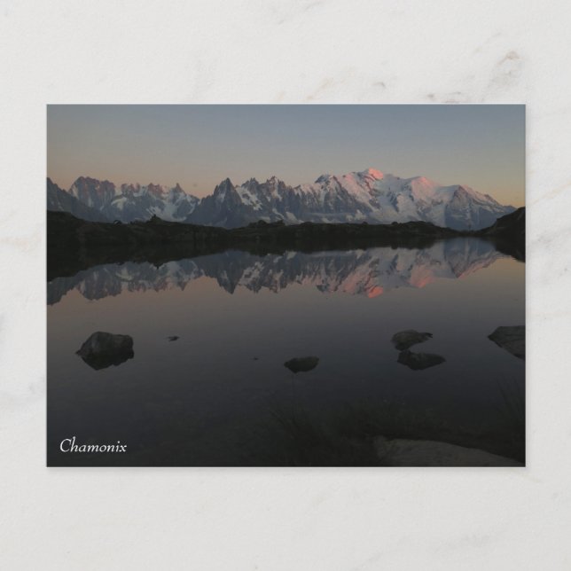 Lac de Cheserys sunrise Chamonix Postcard (Front)