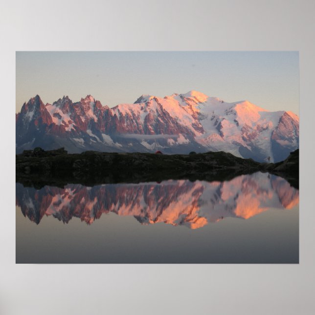 Lac de Cheserys sunset French alps Poster (Front)