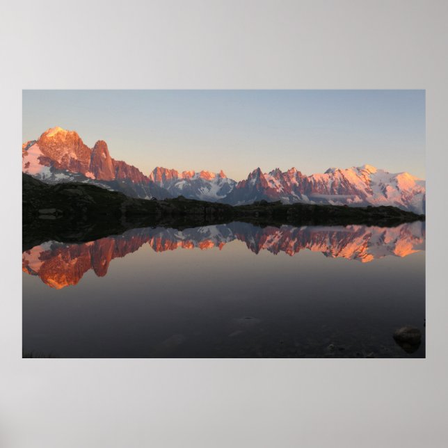 Lac de Cheserys sunset Poster (Front)