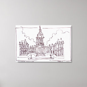 L'Academie Francaise   Seine River, Paris Canvas Print