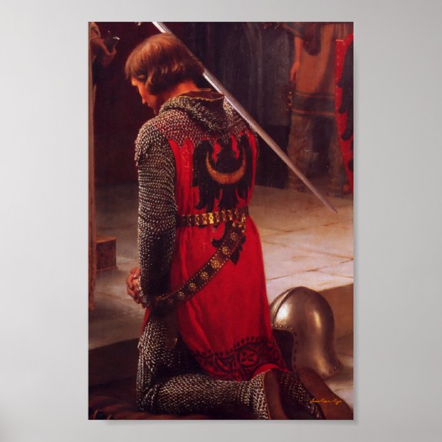 L'Accolade, 1901 Edmund Blair Leighton Jean-Marie Poster (Front)