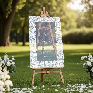 Lace Acrylic Bridal Shower Sign