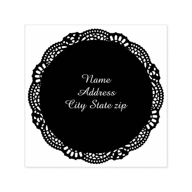 Lace Address Self-inking Stamp (Design)
